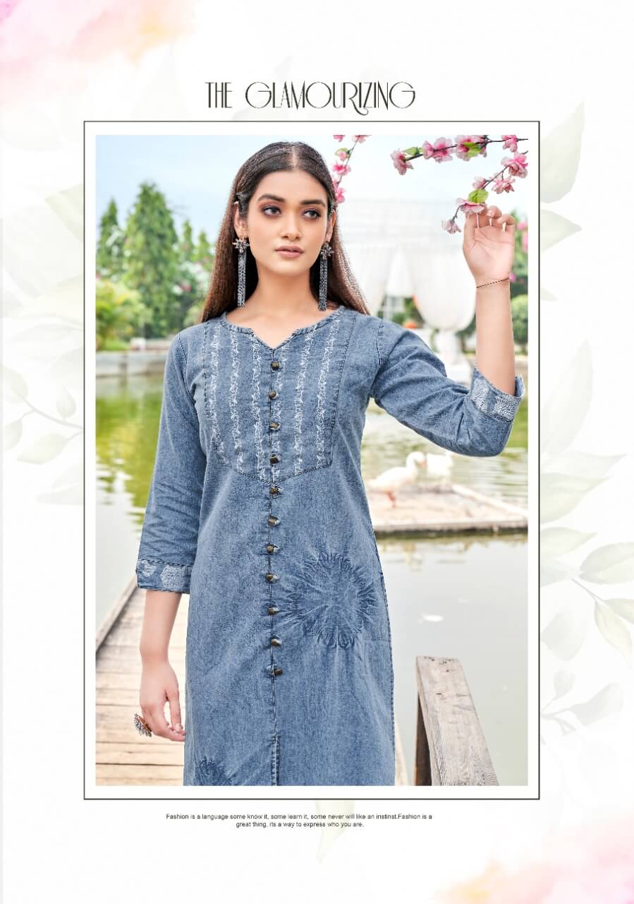 Wanna Denims Latest Designer Fancy Wear Denim kurti Collection